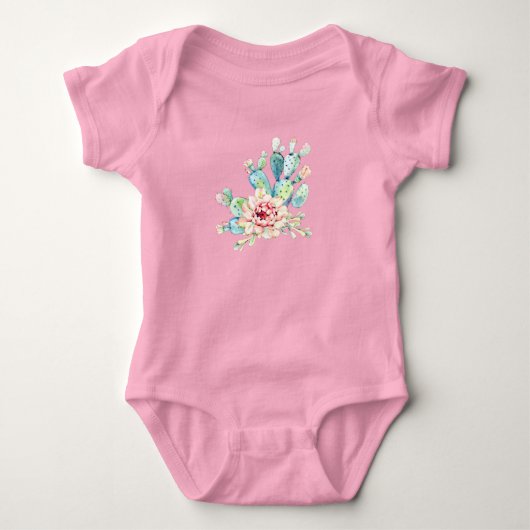 Watercolor Cacti Bloei Romper (Voorkant)