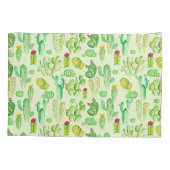 Watercolor Cacti Patroon Kussensloop Set (Achterkant-Links)