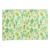 Watercolor Cacti Patroon Kussensloop Set (Voorkant-Rechts)
