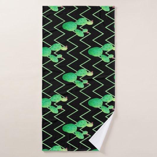 Watercolor Cactus Badhanddoek (Badhanddoek)