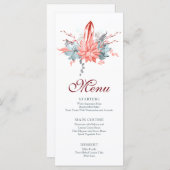 Watercolor Cactus Bloemige Botanische Bar Mitswa Menu (Voorkant / Achterkant)