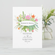 Watercolor Cactus Bruiloft