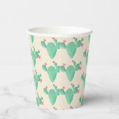 Watercolor Cactus Bruiloftsfeest Papieren Bekers (Rechts)