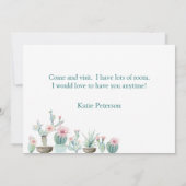 Watercolor Cactus Ik Ben Verhuisd Aankondiging (Achterkant)