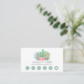 Watercolor Cactus Klantenkaartje (Staand voorkant)