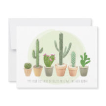 Watercolor Cactus Mooie Potted Plants Notitie