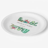 Watercolor Cactus Papieren Bordje (Gekanteld)