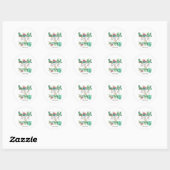 Watercolor Cactus Ringen Ronde Sticker (Vel)