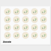 Watercolor Cactus Ronde Sticker (Vel)