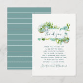 Watercolor Cactus Succulenten Baby Shower Bedankt (Voorkant / Achterkant)