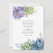 Watercolor Cactus Succulenten QR Code Bruiloft Kaart (Voorkant)