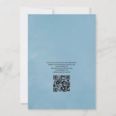 Watercolor Cactus Succulenten QR Code Bruiloft Kaart (Achterkant)