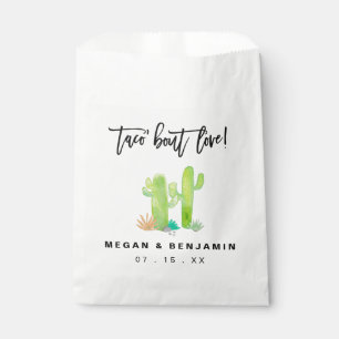Watercolor Cactus Taco Bout Love Bruiloft Bedankzakje