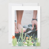 Watercolor Cactus Viering van het Leven Foto Kaart (Achterkant)