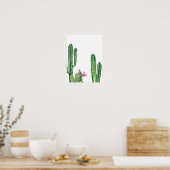 Watercolor Cactus Woestijn Zuidwesten Poster (Keuken)