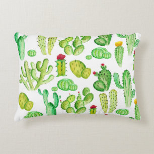 Watercolor Cactussen Accent Kussen