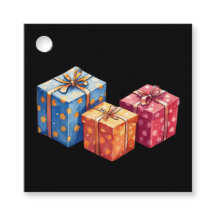 Watercolor cadeau dozen illustratie vierkant