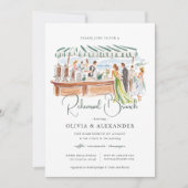 Watercolor Café Oefenbrunch Uitnodiging (Voorkant)