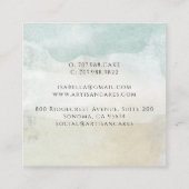 Watercolor Cake Baker Artisan Bakery Vierkante Visitekaartje (Achterkant)