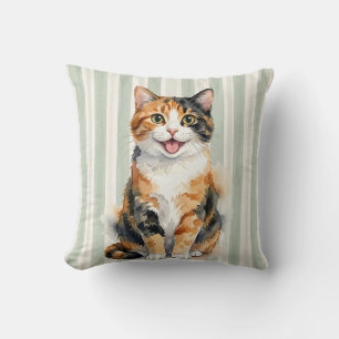 Watercolor Calico Kat Kussenhoes Kussen