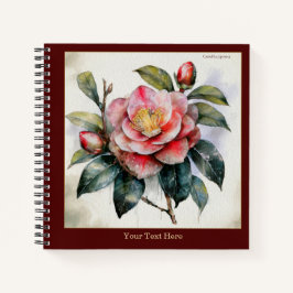 Watercolor Camellia Japonica Notebook #3 Notitieboek