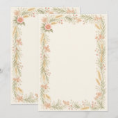 Watercolor Camellia Wedding Program Programmakaart (Voorkant / Achterkant)