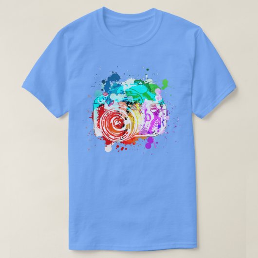 'Watercolor Camera Photographer' Photography Camer T-shirt (Design voorkant)