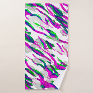 Watercolor Camouflage Design. Abstract Safari Tile Badhanddoek