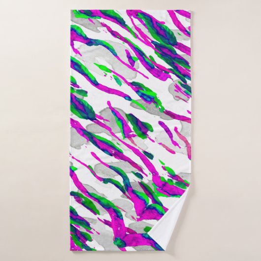 Watercolor Camouflage Design. Abstract Safari Tile Badhanddoek (Badhanddoek)