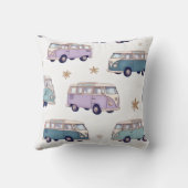 Watercolor camper van design kussen (Achterkant)