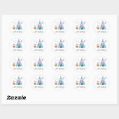 Watercolor Camping Verjaardagsfeestje Ronde Sticker (Vel)