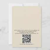 Watercolor Cancun Mexico Beach QR Code Wedding Kaart (Achterkant)