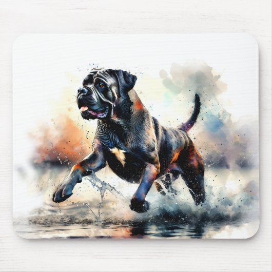 Watercolor Cane Corso dog Muismat (Voorkant)