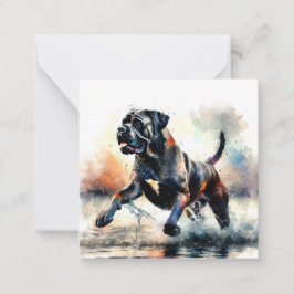 Watercolor Cane Corso dog Notitiekaartje