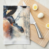 Watercolor Cane Corso dog Theedoek (Quarter Fold)