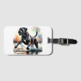 Watercolor Cane Corso-hond Bagagelabel