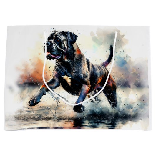 Watercolor Cane Corso hond Groot Cadeauzakje (Voorkant)
