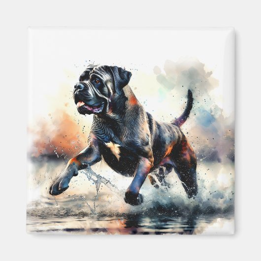 Watercolor Cane Corso-hond Magneet (Voorkant)