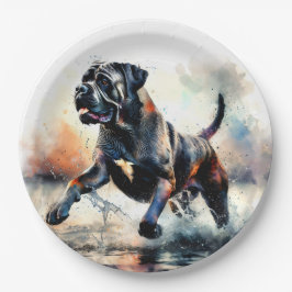 Watercolor Cane Corso hond Papieren Bordje