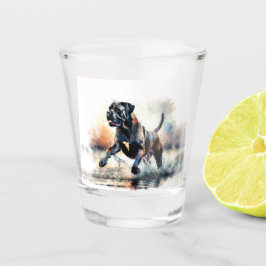 Watercolor Cane Corso-hond Shot Glas