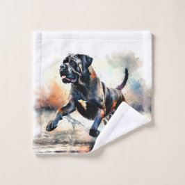 Watercolor Cane Corso hond Washandje