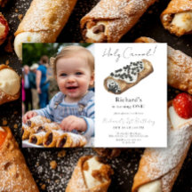 Watercolor Cannoli 1e verjaardagsfeestje