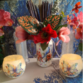 Watercolor Cardinals Blue Birds Elements Decoupage Tissuepapier