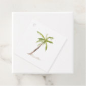 Watercolor Caribisch eiland destination wedding Bedankjes Labels (In situ)