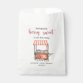 Watercolor Cart Berries Baby shower Bedankzakje (Voorkant)