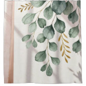 Watercolor Cascading Eucalyptus Branches Douchegordijn (Voorkant)