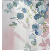 Watercolor Cascading Eucalyptus Branches Douchegordijn (Voorkant)