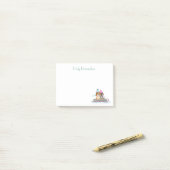 Watercolor Cavalier King Charles Spaniel sleeën Post-it® Notes (Op bureau)
