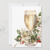 Watercolor Champagne New Year's Eve Party Kaart (Achterkant)