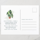 Watercolor Change of Address Moving Announcement (Achterkant)